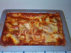 Delicious homemade lasagna is easy to make.